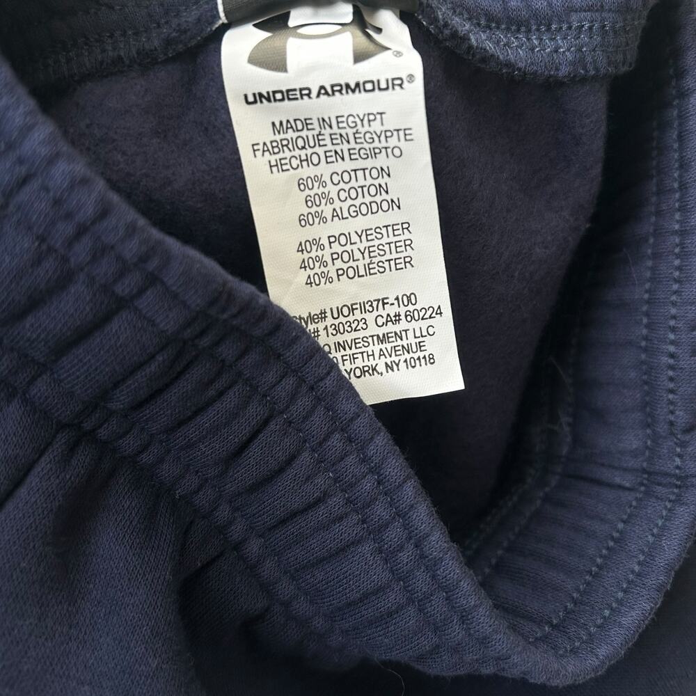 Under Armour Youth Boys Hoodie & Joggers Set YS White/Navy New - Picture 7 of 9